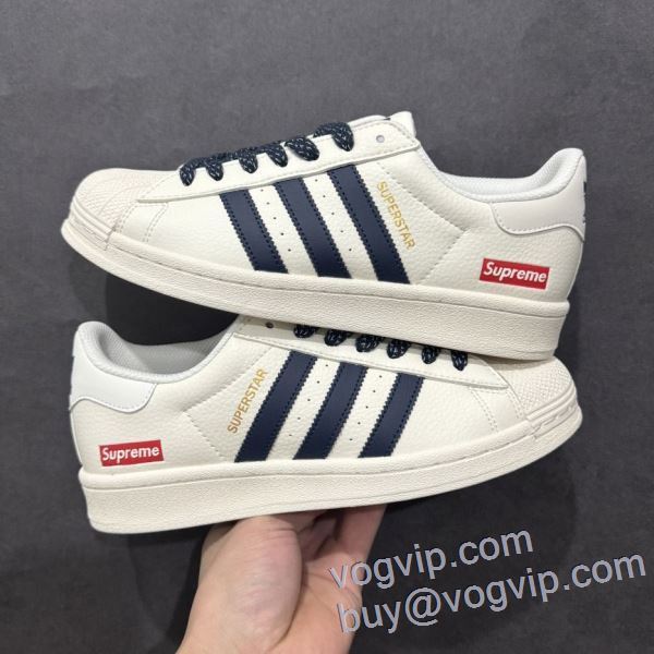 人気雑誌掲載 シュプリームブランドコピー 2025新作登場 AD Originals Superstar x Supreme スニーカー カジュアルシューズ
