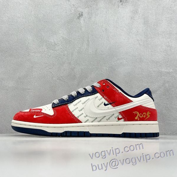 シュプリーム 2025人気定番セール スニーカー カジュアルシューズ ブランドコピー N1KE SB Dunk Low x Supreme 海外セレブ定番愛用