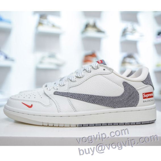 Travis Scott x N1ke Air Jordan 1 Low x Supreme 2025 セール中 シュプリームコピー ブランド スニーカー カジュアルシューズ