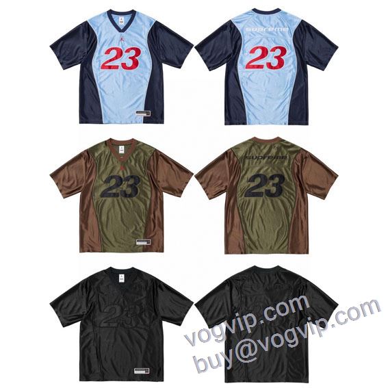 2025期限限定！ シュプリームブランド 偽物 通販 Supreme x aj Jordan FW24 WEEK7 Warm Up Jersey SUPNXZ016 半袖Tシャツ 3色可選