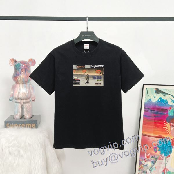 Supreme x Thrasher Game Tee SUPNXZ041 半袖Tシャツ 4色可選 2025お得新品 シュプリーム偽物ブランド