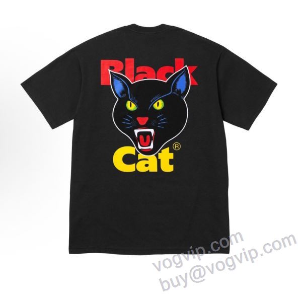 大人気☆NEW!! Supreme BLACK CAT TEE SUPNXZ068 半袖Tシャツ 2色可選 2025高級品 通販 シュプリームブランドコピー