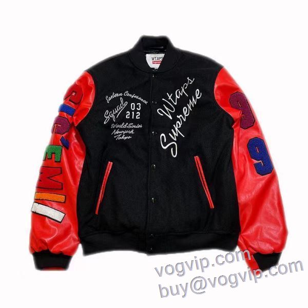 2025品質保証高品質 シュプリームコピー 商品 販売 Supreme WTAPS Varsity Jacket ブルゾン 中わたジャケット セレブ愛用の超人気商品