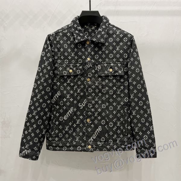 2025最安値高品質爆買い定番人気 シュプリームスーパーコピー 売れ筋のいい Louis Vuttion x Supreme SUPWT028 デニムジャケット ブルゾン