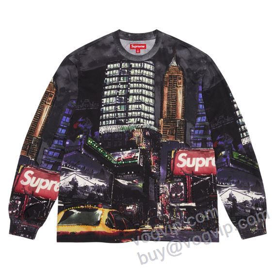実用性に溢れるアイテム SUPREME SS25 SKYLINE SEQUIN LS TOP TEE SUPWT034 2025新商品！ シュプリームコピー ブランド 長袖Tシャツ 2色可選