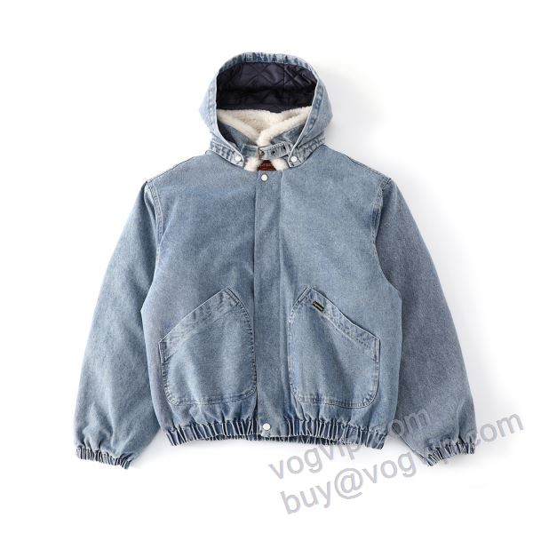一番人気の新作はこれ シュプリームスーパーコピー Supreme Faux Shearling Lined Bomber Jacket SUPWT039 デニムジャケット カシミヤコート 2色可選