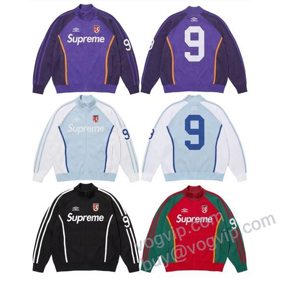 セレブ愛用の超人気商品 シュプリームスーパーコピー n級品 SUPREME X UMBRO ZIP UP SWEATER SUPWT042 2025超激得高品質 ニットコート ブルゾン 4色可選