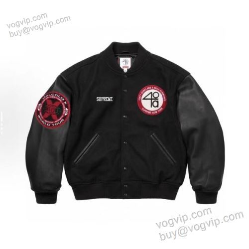 シュプリームコピーブランド 2025限定セール定番人気 Supreme x 40 Acres Malcolm X Varsity Jacket SUPWT049 ブルゾン 野球ウェア ジャケット 実用性に溢れるアイテム