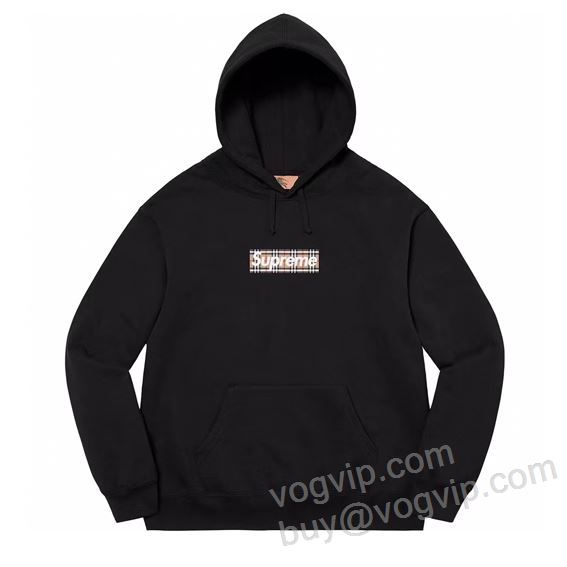 シュプリームコピー Supreme x Burberry BOX LOGO HOODED Sweatshirt SUPWT109 2025お得本物保証 パーカー 2色可選