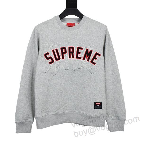 2025お得本物保証 シュプリームブランド 偽物 通販 SUPWT111 プルオーバーパーカー 4色可選 Supreme Kanji Logo Crewneck