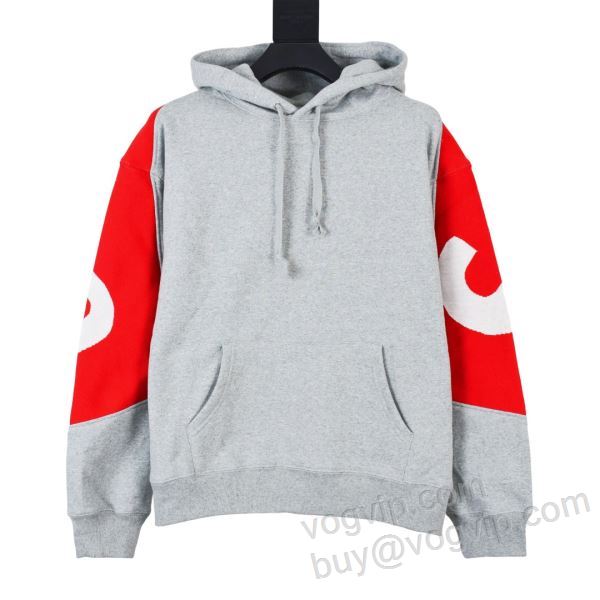シュプリーム偽物ブランド Supreme BIG LOGO JACQUARD HOODED SWEATSHIRT SUPWT125 2025品質保証新作 パーカー 2色可選