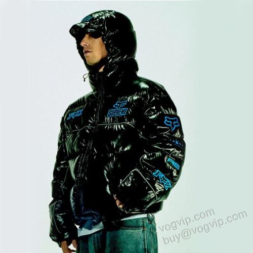 2026人気セール新作 シュプリームブランドコピー SUPWT164 定番のアイテム ダウンジャケット 2色可選 Supreme x Fox Racing Shiny Down Puffer Jacket