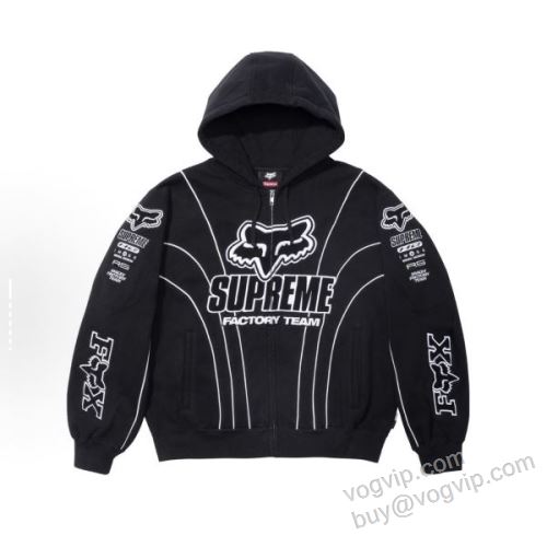 優美なお出かけスタイル シュプリームコピー ブランド 2026数量限定格安 Supreme x Fox Racing Zip Up Hooded Sweatshirt SUPWT167 パーカー 3色可選