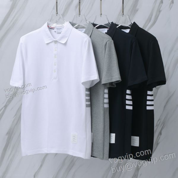 THOM BROWNEスーパーコピー 2025年モデル入荷 トムブラウン TBNXZ020 半袖ポロシャツ 4色可選