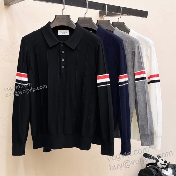 トムブラウン THOM BROWNE 高品質なスーパーコピー商品 TBWT059 ニット 長袖Tシャツ 4色可選 2025新商品！