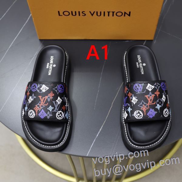 2025爆買い定番人気 ルイ ヴィトン LOUIS VUITTONスーパーコピー 激安 人気ブランド TXIELV017 サンダル ビーチサンダル 2色可選