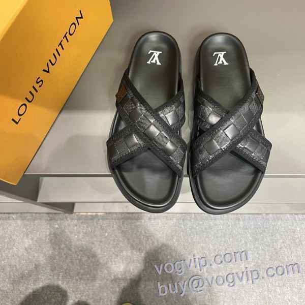 2025人気販売 ルイ ヴィトン LOUIS VUITTON TXIELV045 機能性?耐久性抜群 サンダル ビーチサンダル 3色可選 VOGコピー