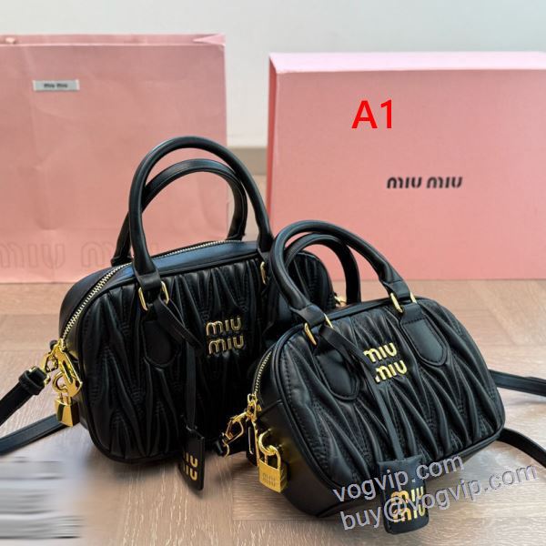【激安】 ミュウミュウ ブランドコピー 2025年モデル入荷 WBAGMIU001 ハンドバッグ 6色可選