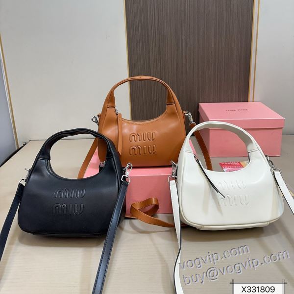 最旬アイテム ミュウミュウ スーパーコピー 2025最新入荷 WBAGMIU009 ショルダーバッグ ハンドバッグ 3色可選