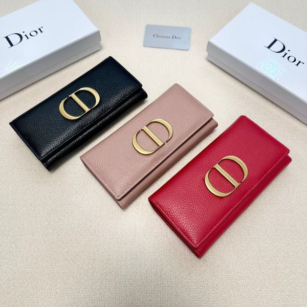 落ち着いた質感 レディース財布 長財布 2025最安値セール ディオール ブランドコピー WQBDIOR047 3色可選