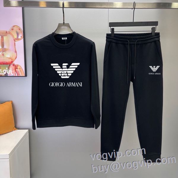 大人気アイテム!入手困難 アルマーニ ARMANI 2025新商品! 上下セット ジャージセット 2色可選 vogブランド コピー 優良店