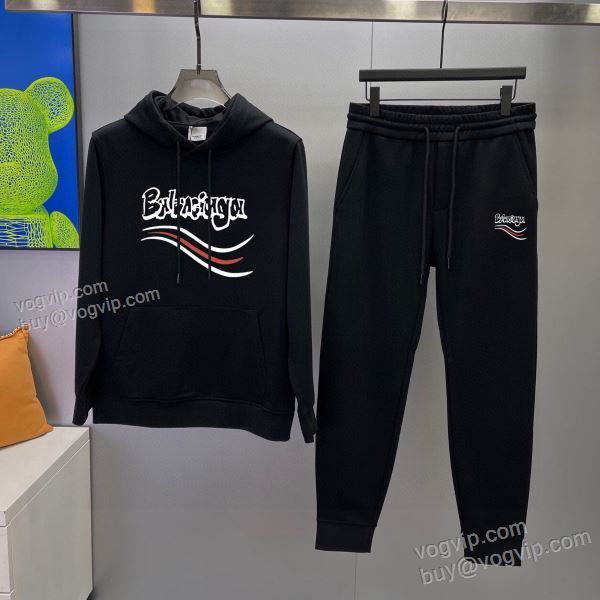 2025超激得高品質 バレンシアガ BALENCIAGA WTBAL198 パーカー 上下セット 2色可選 高品質なスーパーコピー商品 入手困難！