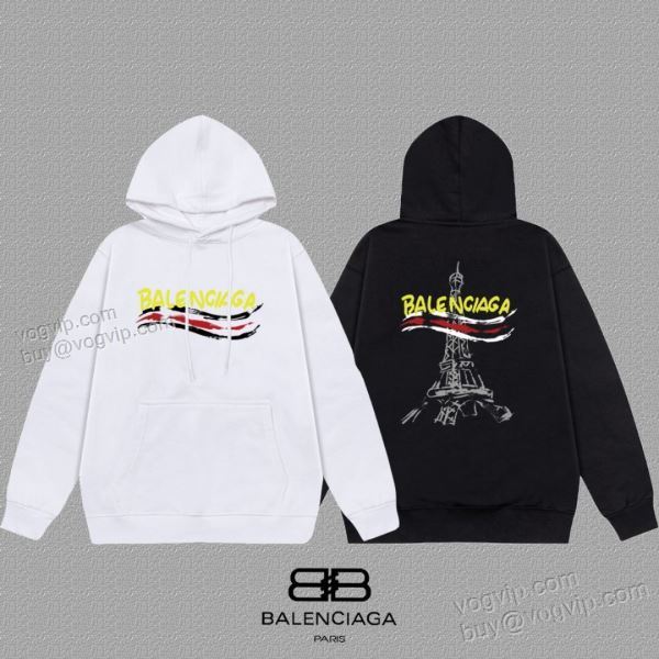 コピーブランド 2025人気セール高品質 バレンシアガ BALENCIAGA コーデ 知的なムードを演出 WTBAL238 パーカー 2色可選