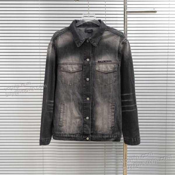 大特価 バレンシアガ BALENCIAGAコピー WTBAL295 デニムジャケット ブルゾン 2025爆買い定番人気