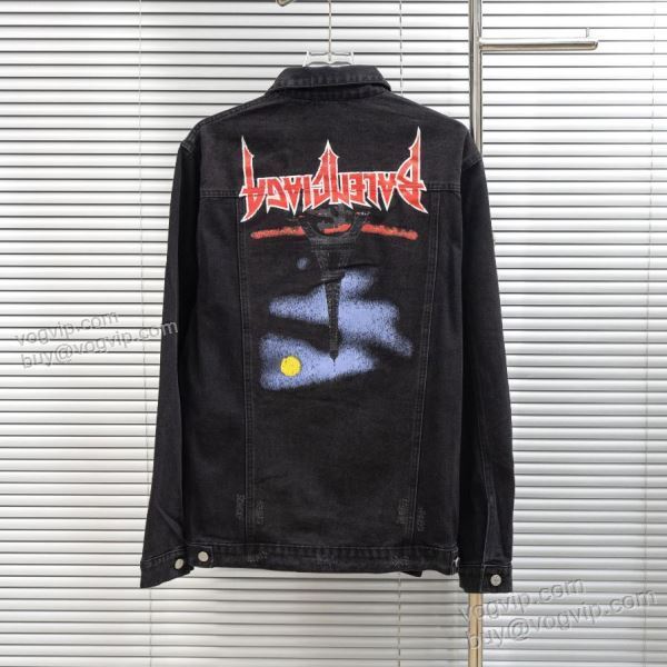 超レア BALENCIAGAブランド 偽物 通販 2025爆買い定番人気 バレンシアガ WTBAL297 デニムジャケット ブルゾン