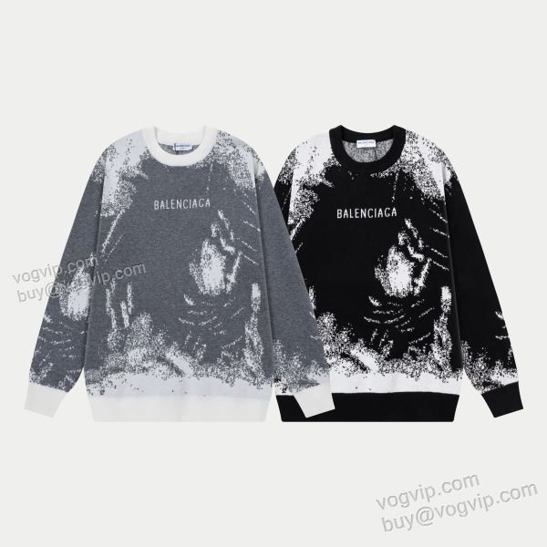 BALENCIAGAコピー 2025格安通販 バレンシアガ WTBAL317 ニット セーター 2色可選 人気 ランキング