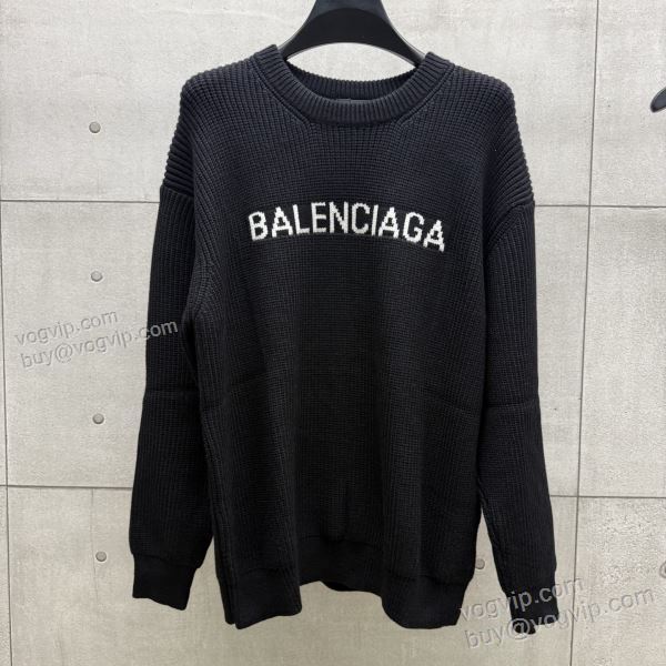 2025激安大特価安い バレンシアガ WTBAL320 落ち着いた感覚 ニット セーター 2色可選 BALENCIAGAスーパーコピー 激安