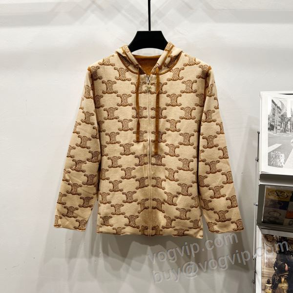 セーター ジャケット、上着 2025秋冬季超人気 セリーヌ CELINEコピー WTCEL051 2色可選