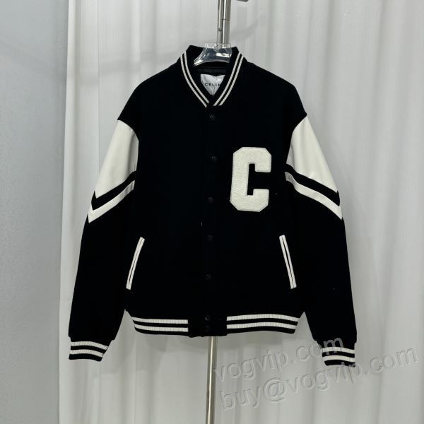 2025爆買い定番人気 ブルゾン 野球ウェア セリーヌ CELINEブランドスーパーコピー WTCEL058 ジャケット、上着