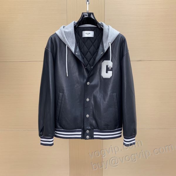 2025高級品 通販 セリーヌ ブランド 偽物 通販 WTCEL064 牛革 革ジャンパー ジャケット、上着