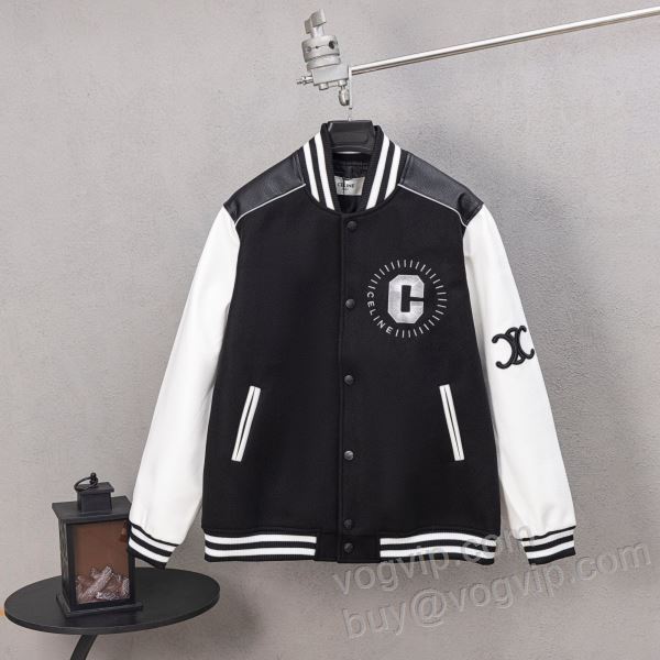 セリーヌ CELINEブランド 偽物 通販 WTCEL075 ブルゾン 野球ウェア ジャケット、上着 2025驚きの破格値安い