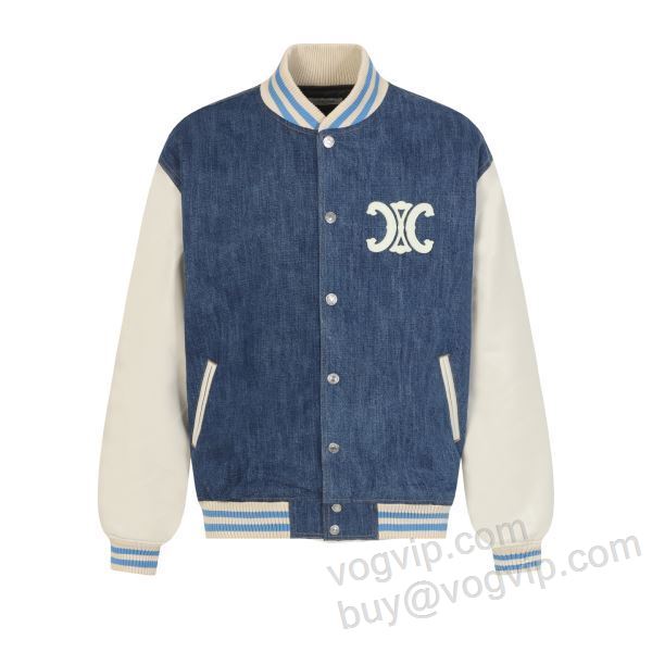 2025新作登場 セリーヌ CELINEブランドスーパーコピー WTCEL080 デニムジャケット 野球ウェア ジャケット、上着