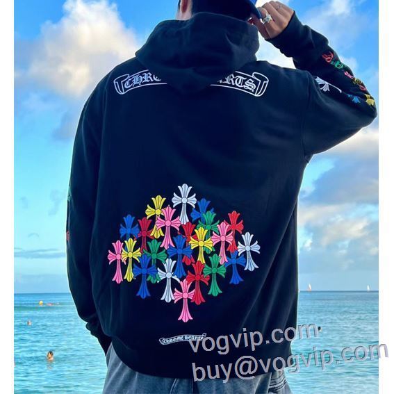 著名人の着用 クロムハーツ CHROME HEARTS パーカー スーパーコピー n級品 カジュアル 無地 暖かい 防寒 おしゃれ 2025激安大特価新品