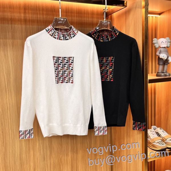 FENDI フェンディ 2025 お買い得品 ニット セーター 2色可選 高品質なスーパーコピー商品