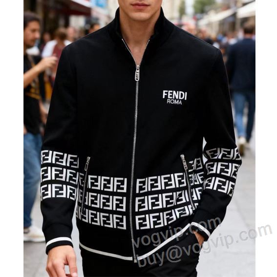 2025爆買い品質保証 フェンディ FENDIスーパーコピー 激安 WTFEN177 ニット ブルゾン ジャケット、上着 2色可選