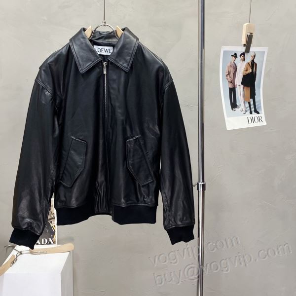 2025限定セール高品質 ロエベ WTLOE075 革ジャンパー ジャケット、上着 LOEWEコピー ブランド