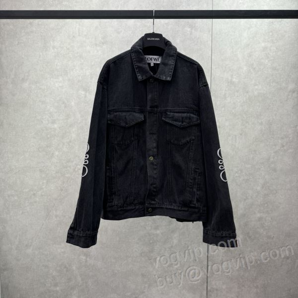デニムジャケット ジャケット、上着 2025最安値お買い得 ロエベ ブランドコピー WTLOE083 2色可選