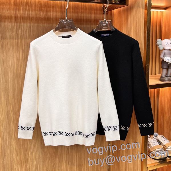 スーパーコピー n級品 2025最安値セール ルイ ヴィトン LOUIS VUITTON 今話題の最新作 ニット セーター 2色可選
