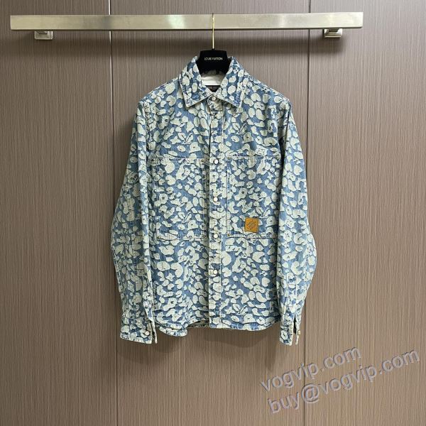 ルイ ヴィトン LOUIS VUITTONブランドコピー WTLV109 2025お買い得セール デニムジャケット ブルゾン ジャケット、上着