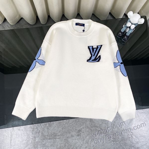 ニットセーター 4色可選 2025驚きの破格値セール ルイ ヴィトン LOUIS VUITTON WTLV142 vogブランド コピー 優良店