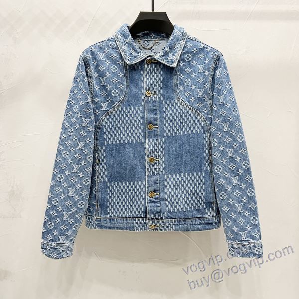 2025HOT本物保証 ルイ ヴィトン LOUIS VUITTON WTLV200 デニムジャケット ブルゾン ジャケット、上着 人気スーパーコピーブランド