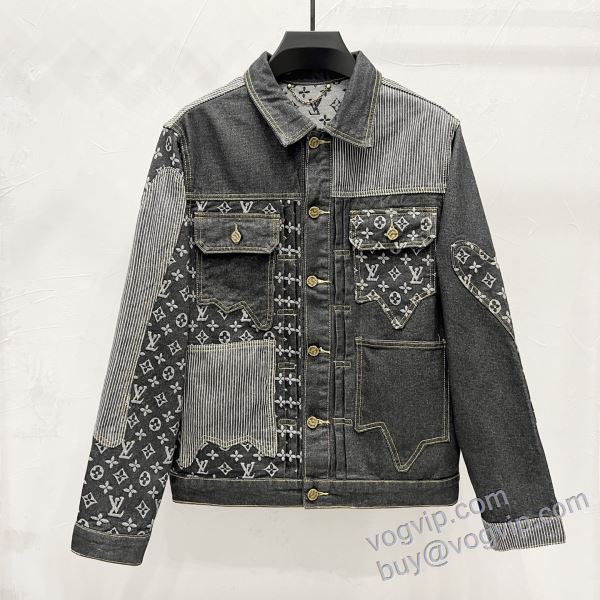 デニムジャケット ブルゾン 2025HOT本物保証 ルイ ヴィトン LOUIS VUITTON WTLV202 ジャケット、上着 VOGコピー