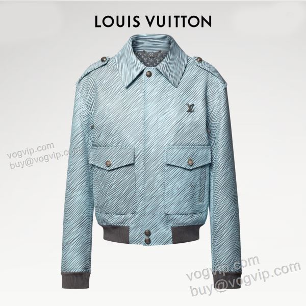 お洒落な存在感 ルイ ヴィトン LOUIS VUITTONコピー WTLV288 2025HOT本物保証 革ジャケット 革ジャンパー