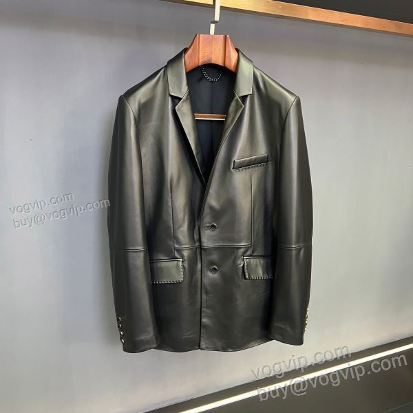 セレブ風 LOUIS VUITTONブランド 偽物 通販 2025HOT本物保証 ルイ ヴィトン WTLV290 革ジャケット 革ジャンパー