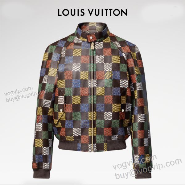 2025お得100%新品 ルイ ヴィトン LOUIS VUITTONスーパーコピー 激安 WTLV291 革ジャケット 革ジャンパー 肌触りのいい