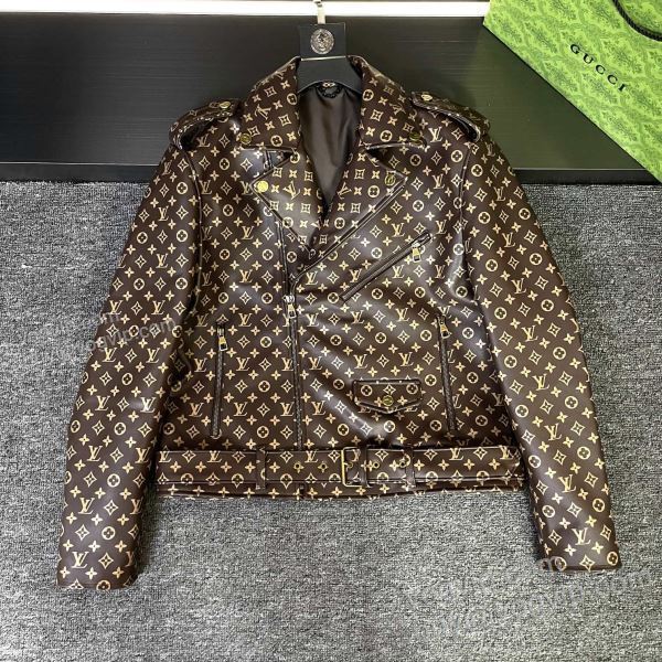 ルイ ヴィトン LOUIS VUITTON WTLV310 革ジャケット 2025爆買い豊富な 革ジャンパー 人気のスーパーブランドコピー品質保証 お買い得品